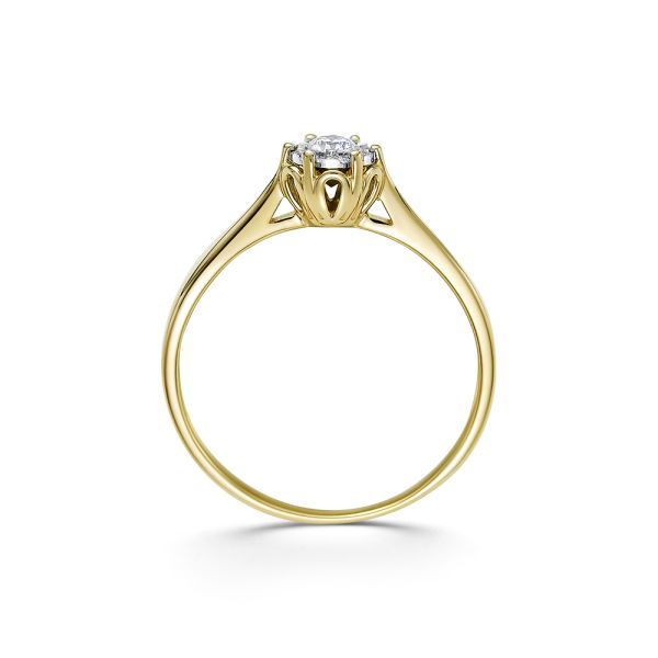 Кольцо с 13 бриллиантами из комбинированного золота 86733