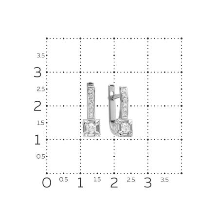 Серьги с 56 бриллиантами из белого золота 110171