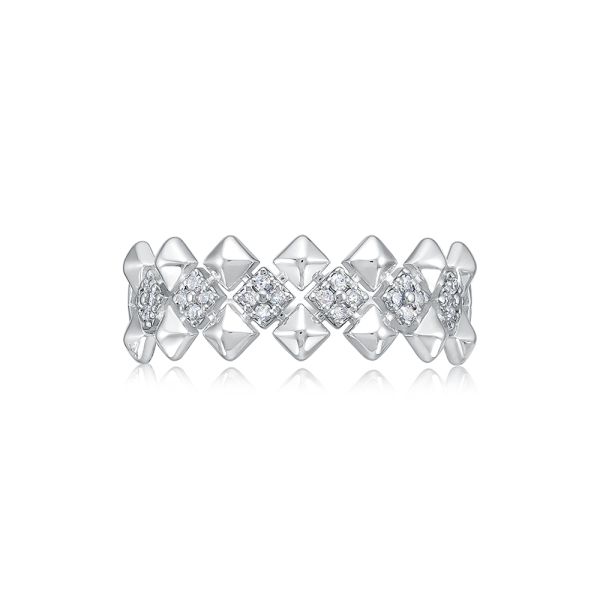 Кольцо с 24 бриллиантами 0.12 карат из белого золота 138577