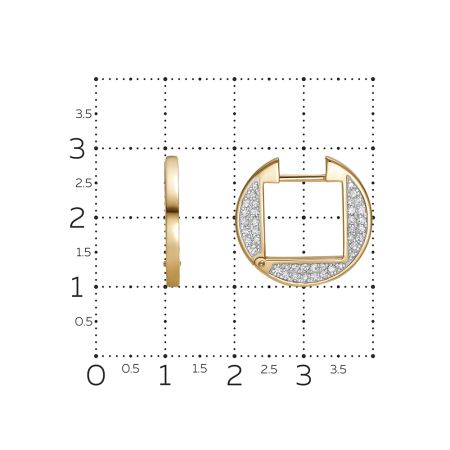 Серьги с 80 бриллиантами из красного золота 140782