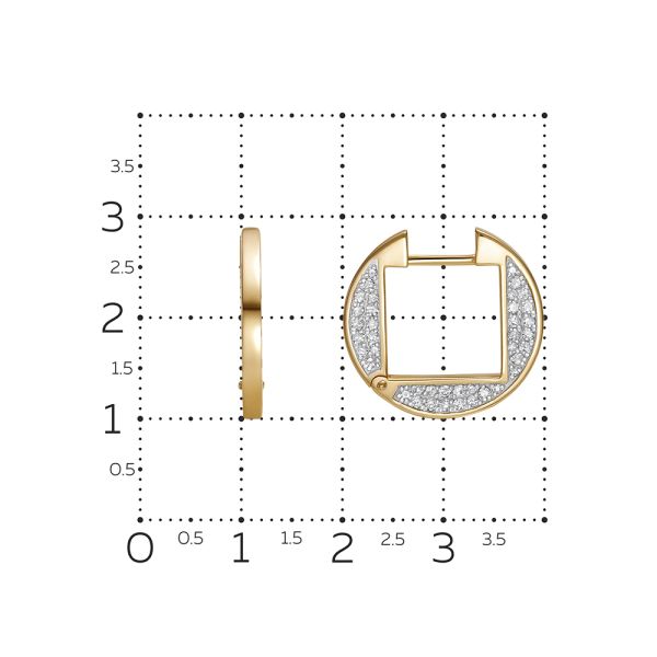 Серьги с 80 бриллиантами из красного золота 140782