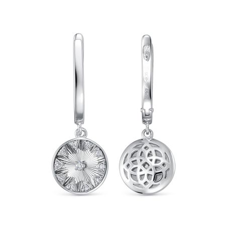 Серьги с 22 бриллиантами из белого золота 137877