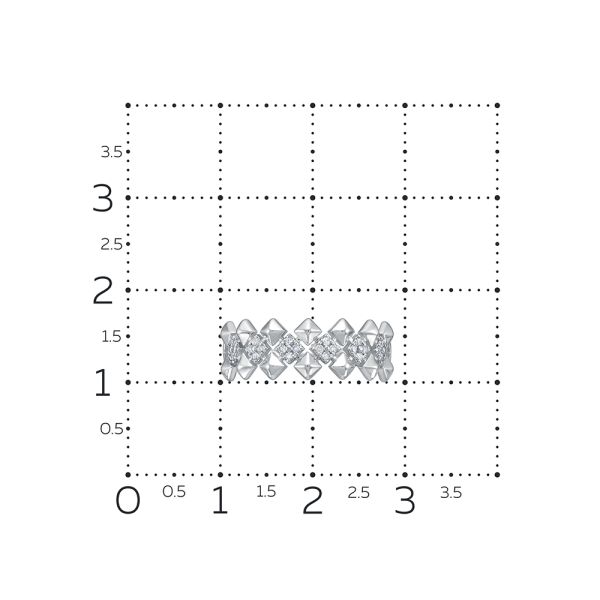 Кольцо с 24 бриллиантами 0.12 карат из белого золота 138577