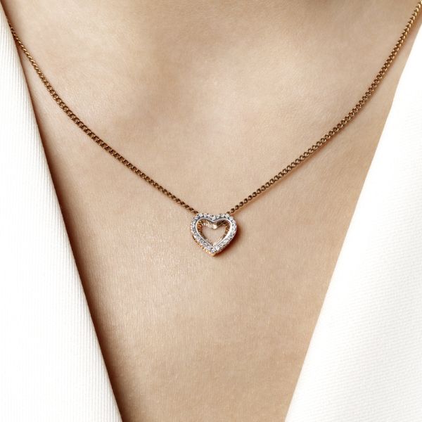 Подвеска с 26 бриллиантами 0.13 карат из красного золота 142873