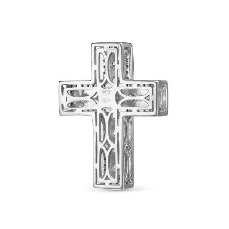 Декоративный крест с 87 бриллиантами из белого золота 78404