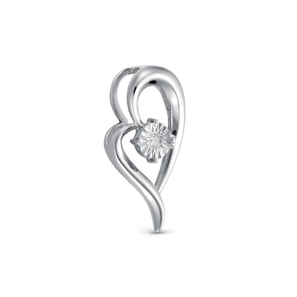 Подвеска с бриллиантом 0.007 карат из белого золота 143698
