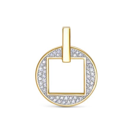 Подвеска с 47 бриллиантами из лимонного золота 144643