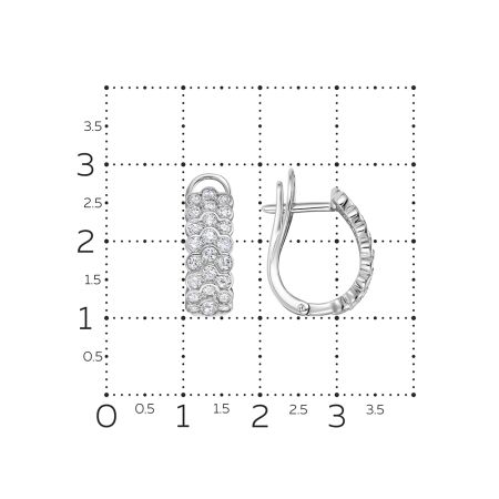 Серьги с 50 бриллиантами 1.605 карат из белого золота 115308