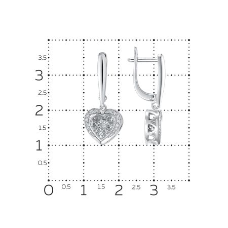 Серьги с 30 бриллиантами из белого золота 130495