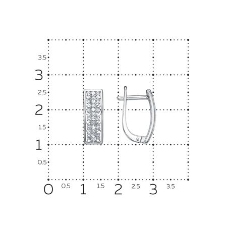Серьги с 36 бриллиантами 0.18 карат из белого золота 134438
