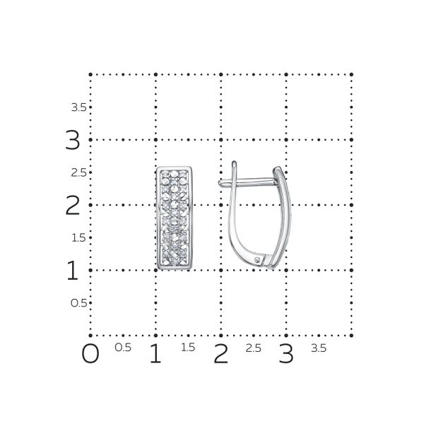 Серьги с 36 бриллиантами 0.18 карат из белого золота 134438