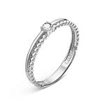 Помолвочное кольцо с бриллиантом 0.055 карат из белого золота 74171_15