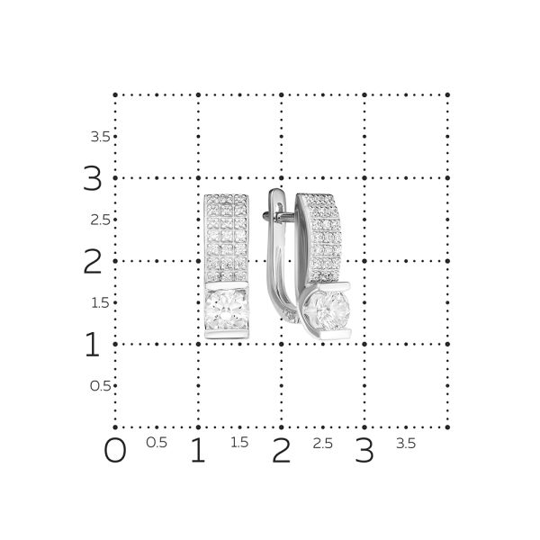 Серьги с 44 бриллиантами из белого золота 54099