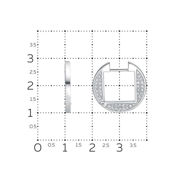 Серьги с 80 бриллиантами из белого золота 140783