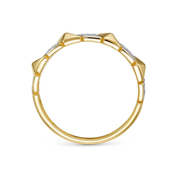 Кольцо с 20 бриллиантами 0.1 карат из лимонного золота 143945