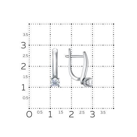 Серьги с бриллиантами 0.41 карат из белого золота 119172