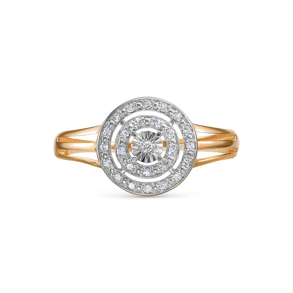 Кольцо с 26 бриллиантами из красного золота 144521