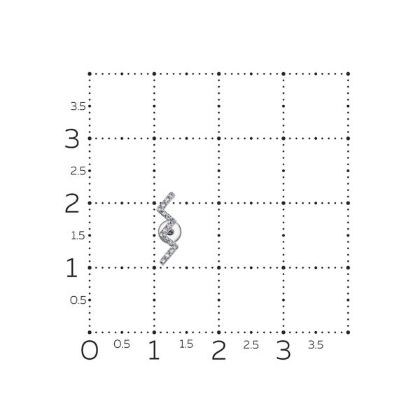 Пирсинг с 16 бриллиантами 0.048 карат из белого золота 79533