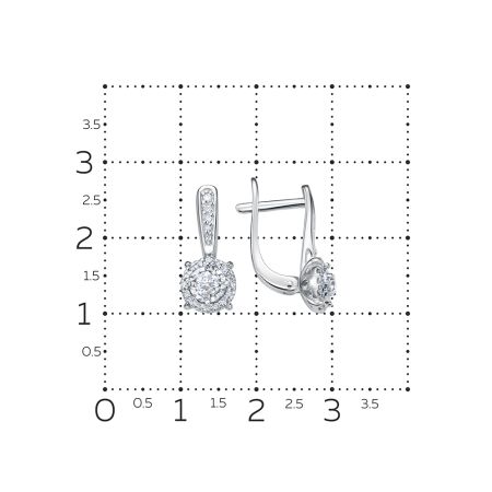 Серьги с 44 бриллиантами из белого золота 132530