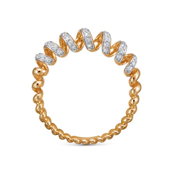 Кольцо с 57 бриллиантами 0.285 карат из красного золота 144537