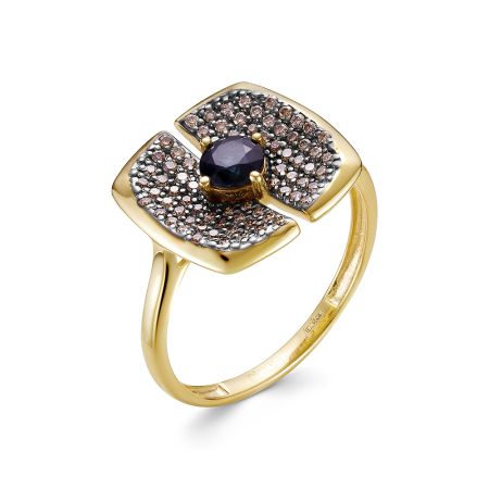 Кольцо с  из лимонного золота 141388