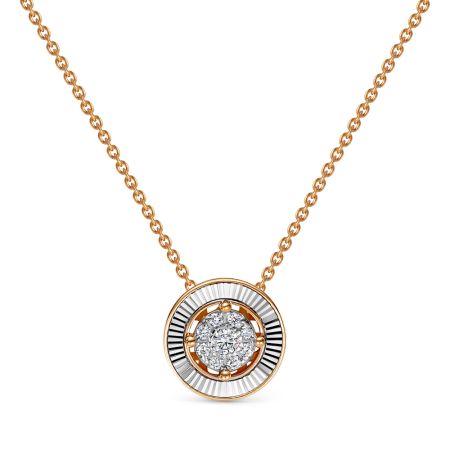 Колье с 9 бриллиантами из красного золота 137536 Колье с 9 бриллиантами из красного золота 137536