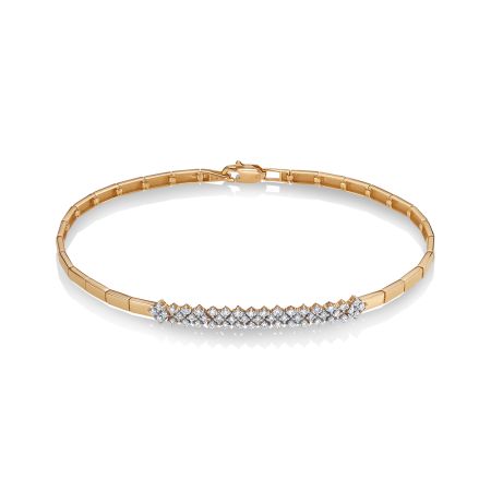 Браслет с 49 бриллиантами 0.343 карат из красного золота 142972