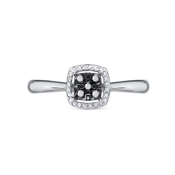 Кольцо с бриллиантами из белого золота 143171