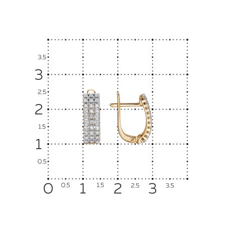Серьги с 60 бриллиантами 0.42 карат из красного золота 142858