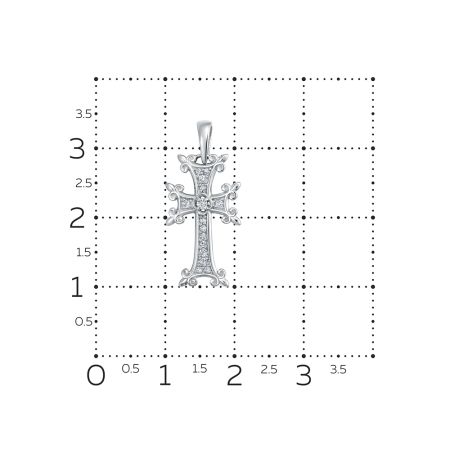 Подвеска с 15 бриллиантами из белого золота 142911