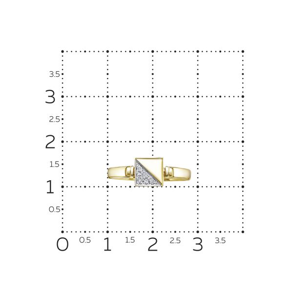 Кольцо с 34 бриллиантами 0.238 карат из лимонного золота 134306