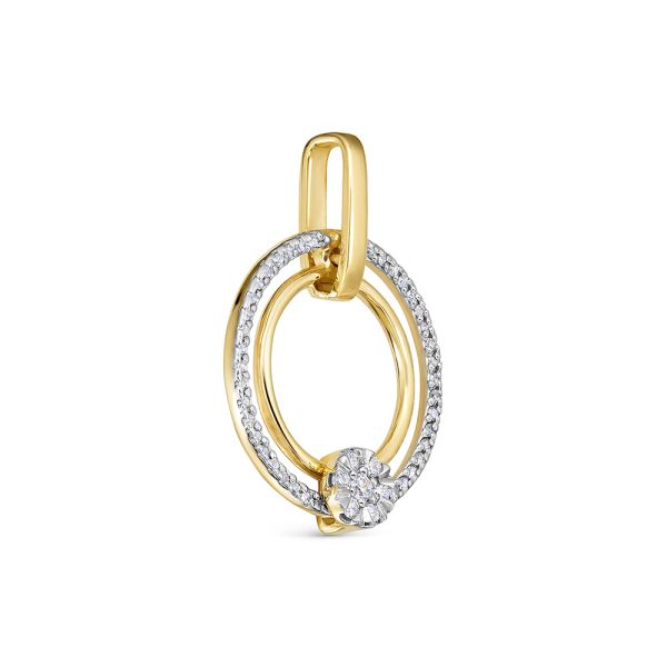 Подвеска с 52 бриллиантами из лимонного золота 144648