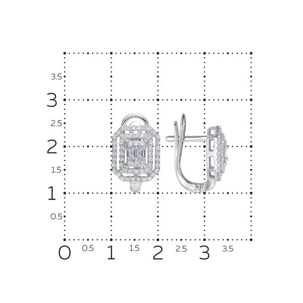 Серьги с 116 бриллиантами из белого золота 126102