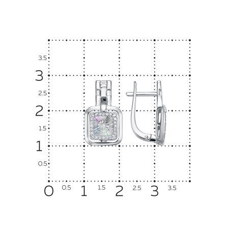 Серьги с 50 бриллиантами из белого золота 145708