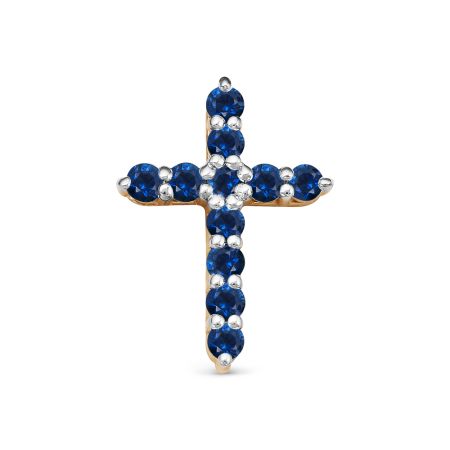 Декоративный крест с 11 сапфирами из красного золота 125504