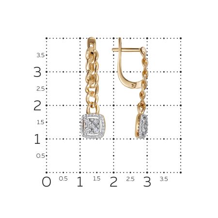 Серьги с 66 бриллиантами из красного золота 136382