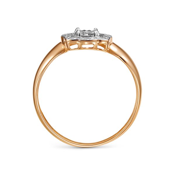 Кольцо с 13 бриллиантами из красного золота 141783