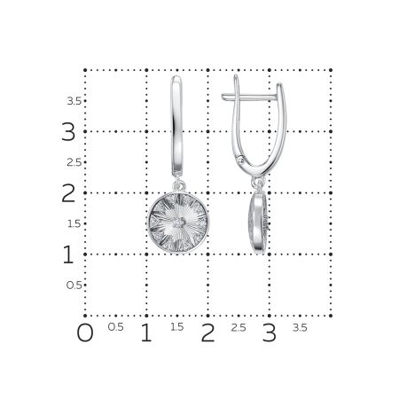 Серьги с 22 бриллиантами из белого золота 137877