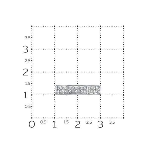 Кольцо с 16 бриллиантами 0.08 карат из белого золота 134951