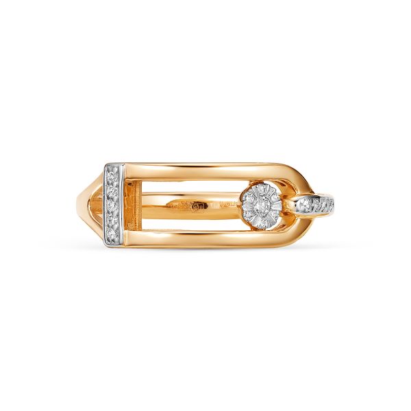 Кольцо с 19 бриллиантами из красного золота 141671