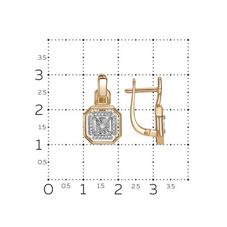 Серьги с 42 бриллиантами из красного золота 144925
