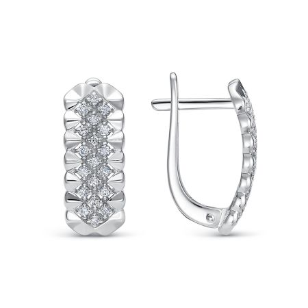 Серьги с 38 бриллиантами 0.266 карат из белого золота 141366