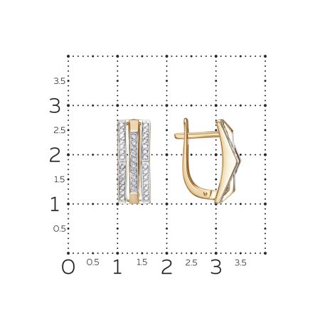 Серьги с 76 бриллиантами 0.38 карат из красного золота 129640