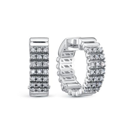 Серьги с 42 бриллиантами 0.294 карат из белого золота 145701