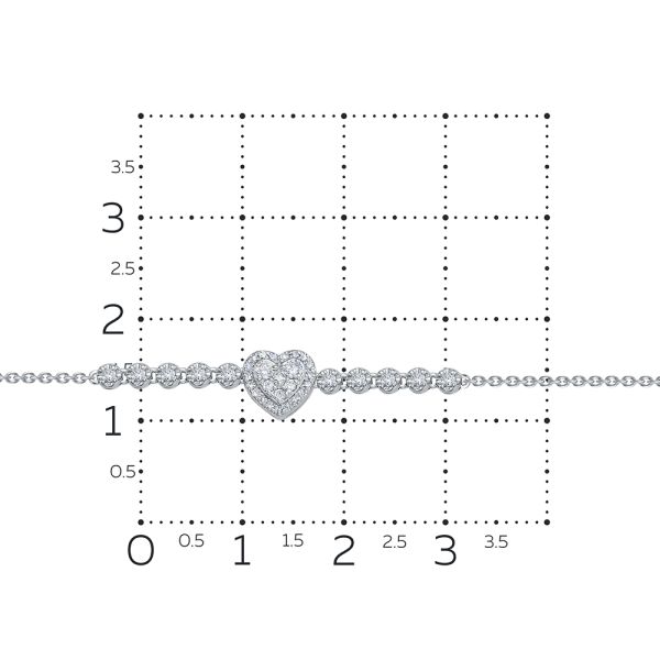 Браслет с 37 бриллиантами из белого золота 126515