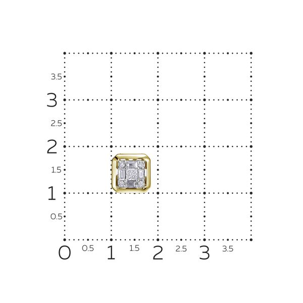 Подвеска с x из лимонного золота 138917