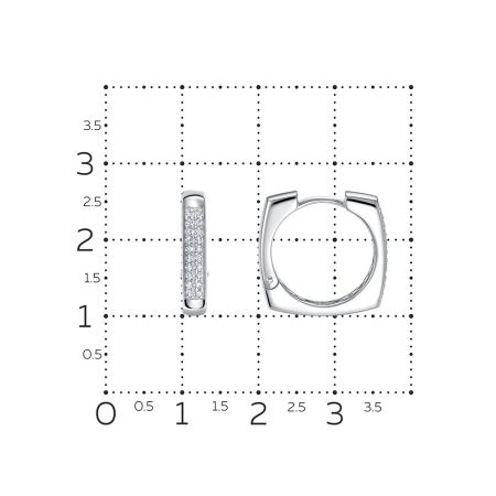 Серьги с 40 бриллиантами 0.2 карат из белого золота 142800