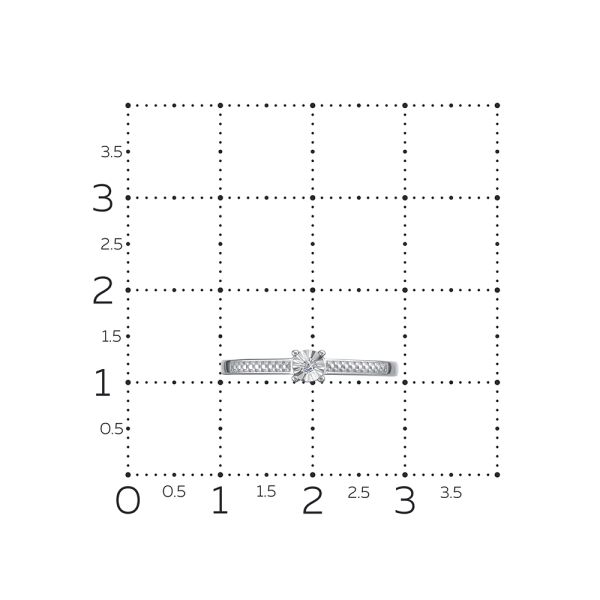 Кольцо с бриллиантом 0.007 карат из белого золота 142487