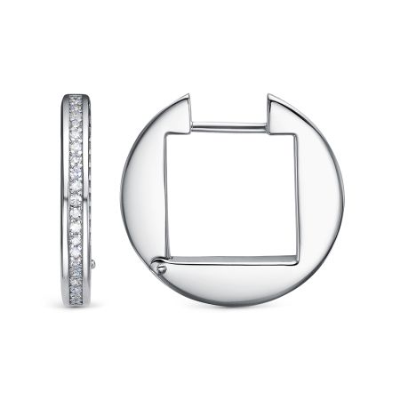 Серьги с 40 бриллиантами 0.2 карат из белого золота 140786