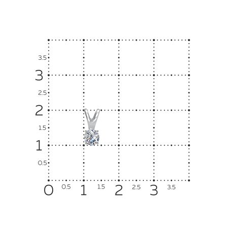 Подвеска с бриллиантом 0.35 карат из белого золота 142890